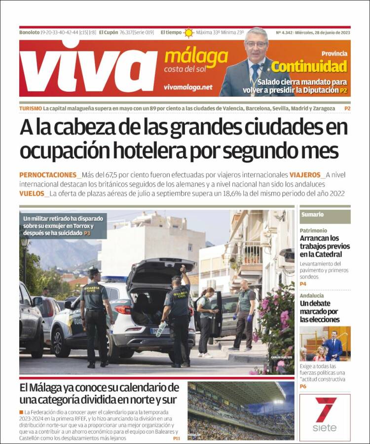 Portada de Viva Málaga (España)