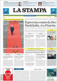 Portada de La Stampa (Italia)