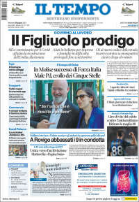 Portada de Il Tempo (Italia)