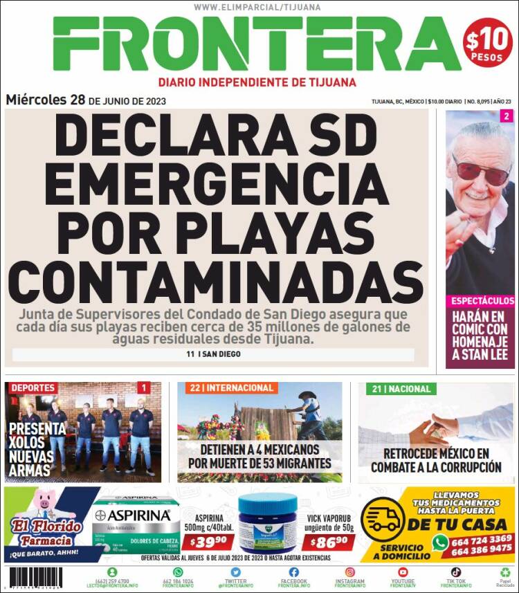 Portada de Frontera (México)