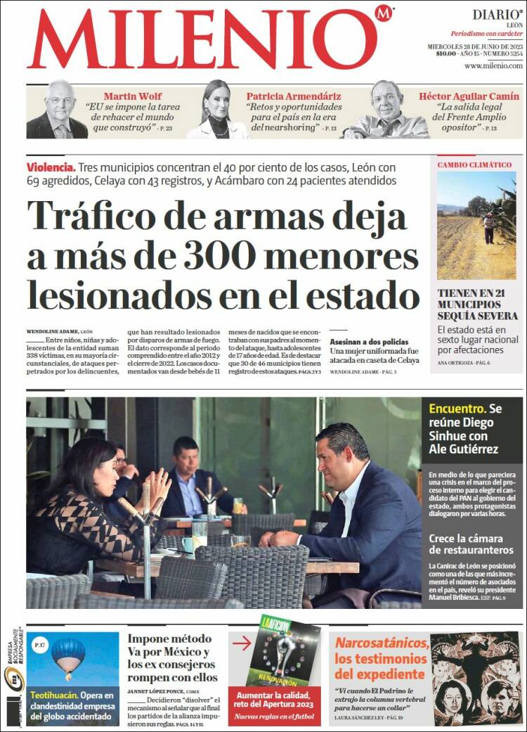 Portada de Milenio de León (México)