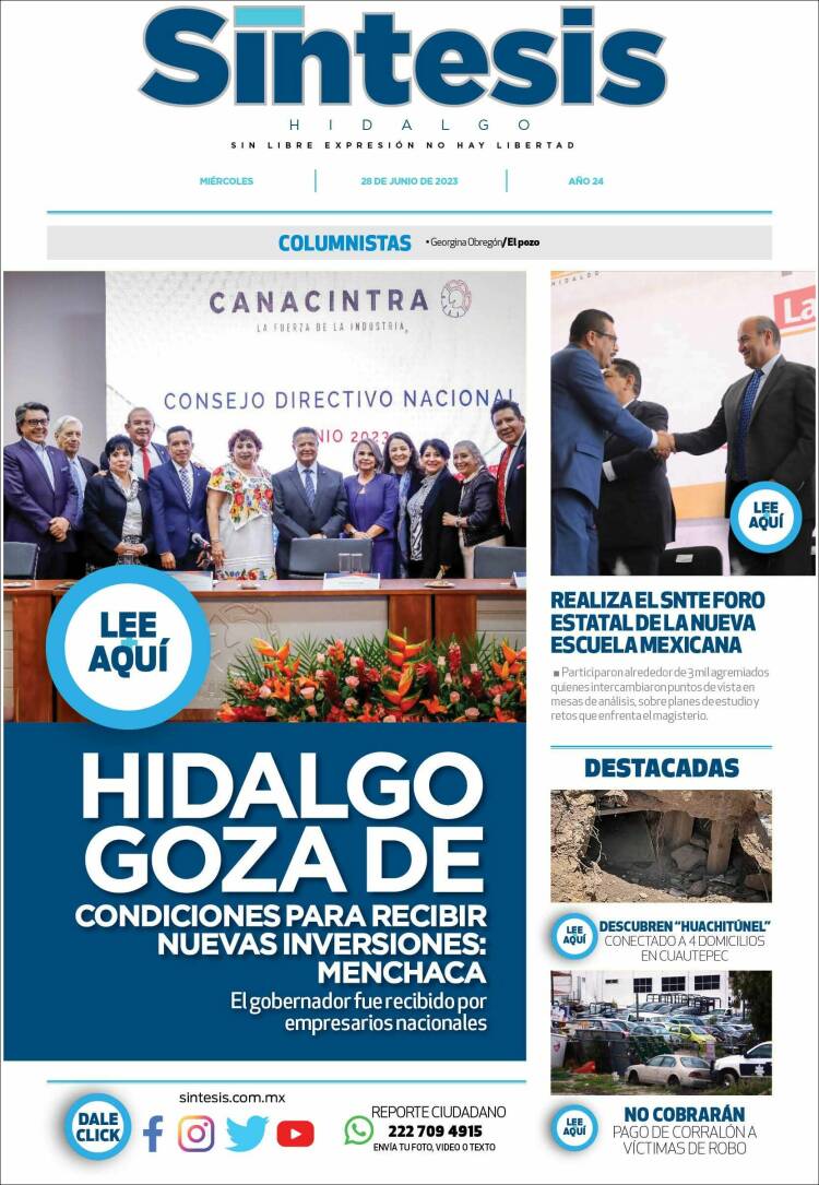Portada de Sistesis - Hidalgo (M&eacute;xico)