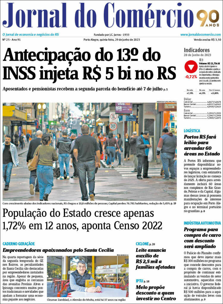 Portada de Jornal do Comércio (Brasil)