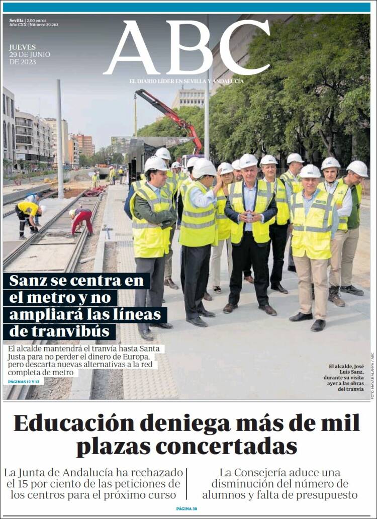 Portada de ABC - Sevilla (España)