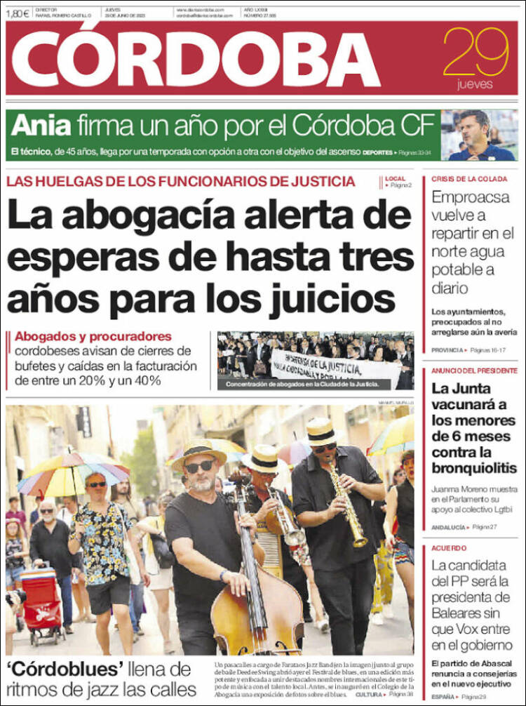 Portada de Diario de Córdoba (España)