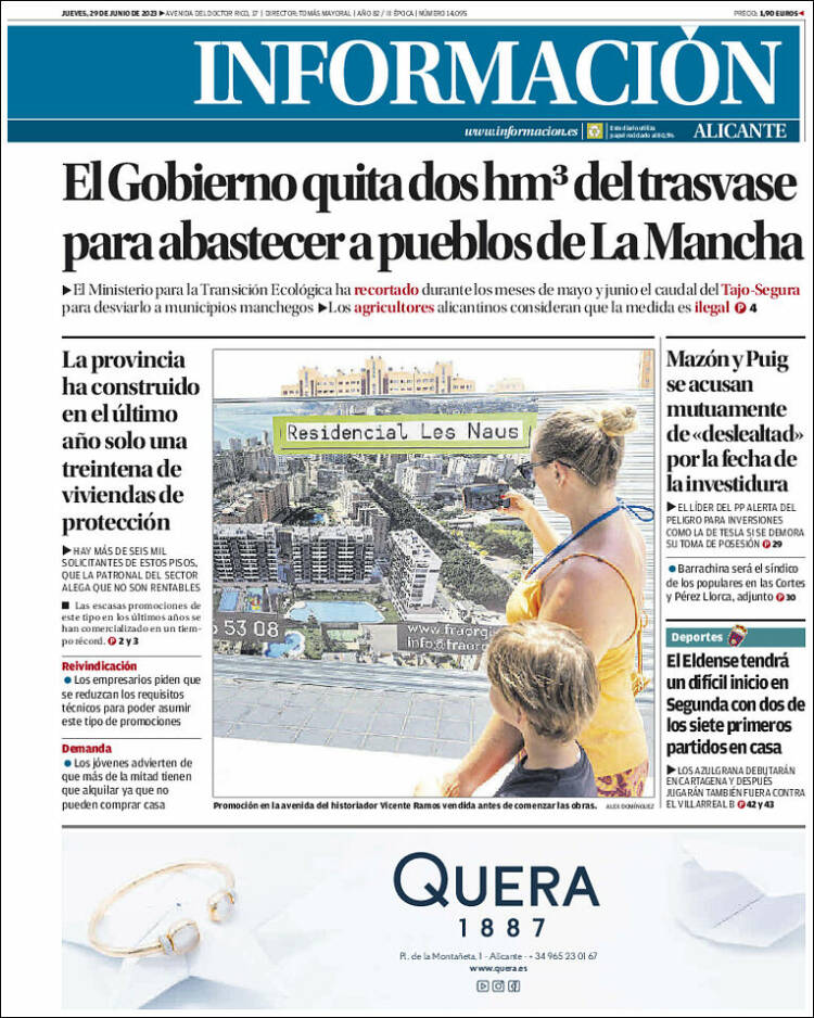 Portada de Diario Información (España)