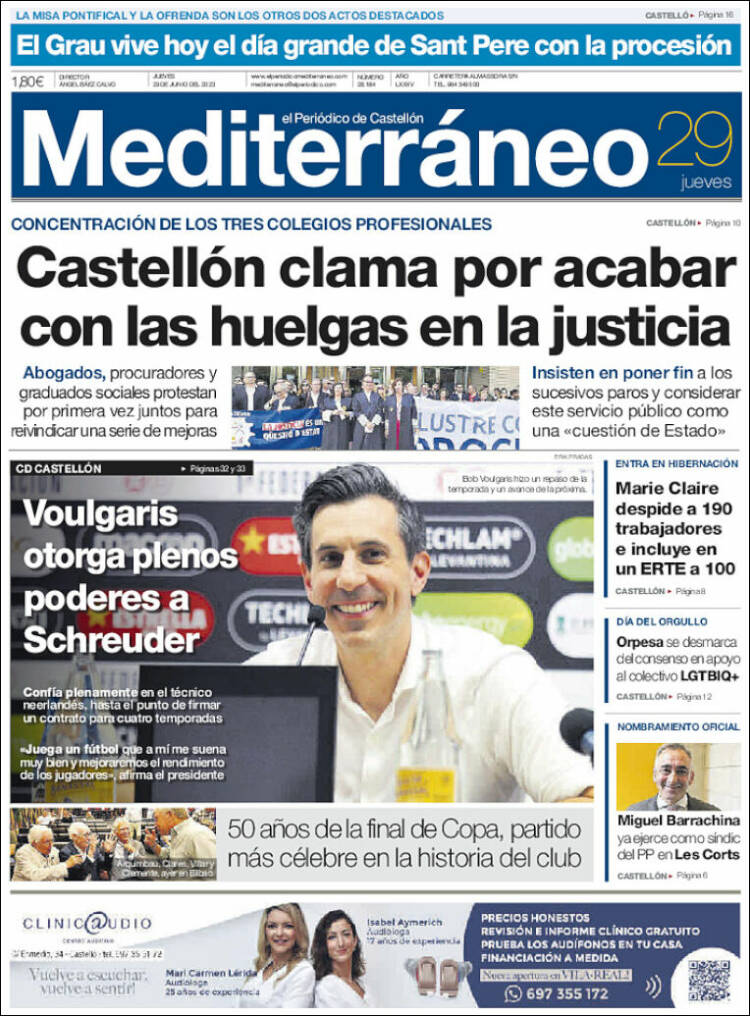 Portada de El Periódico Mediterraneo (España)