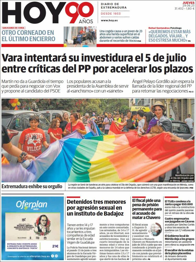 Portada de Hoy - Caceres (España)