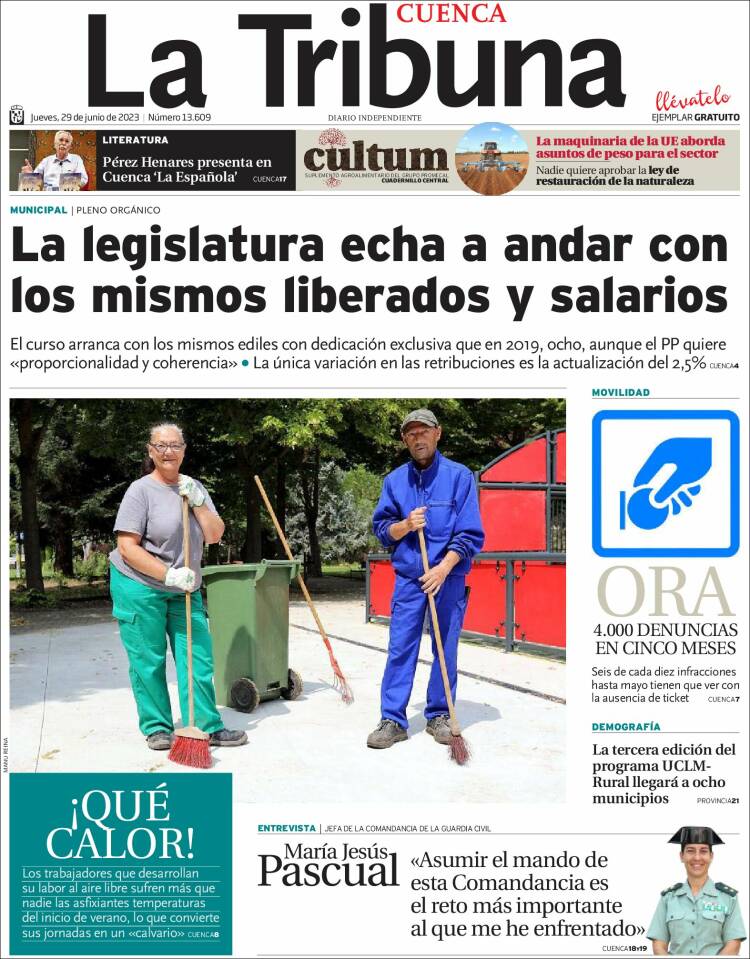 Portada de La Tribuna de Cuenca (España)