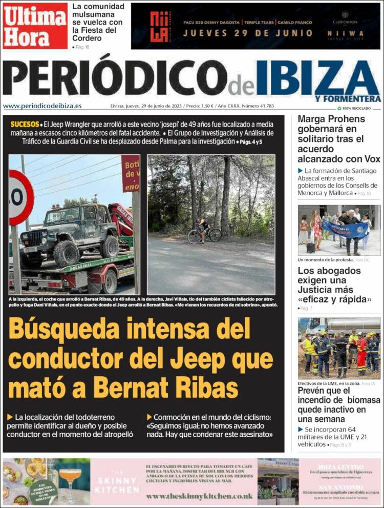 Portada de Periódico de Ibiza (Spain)