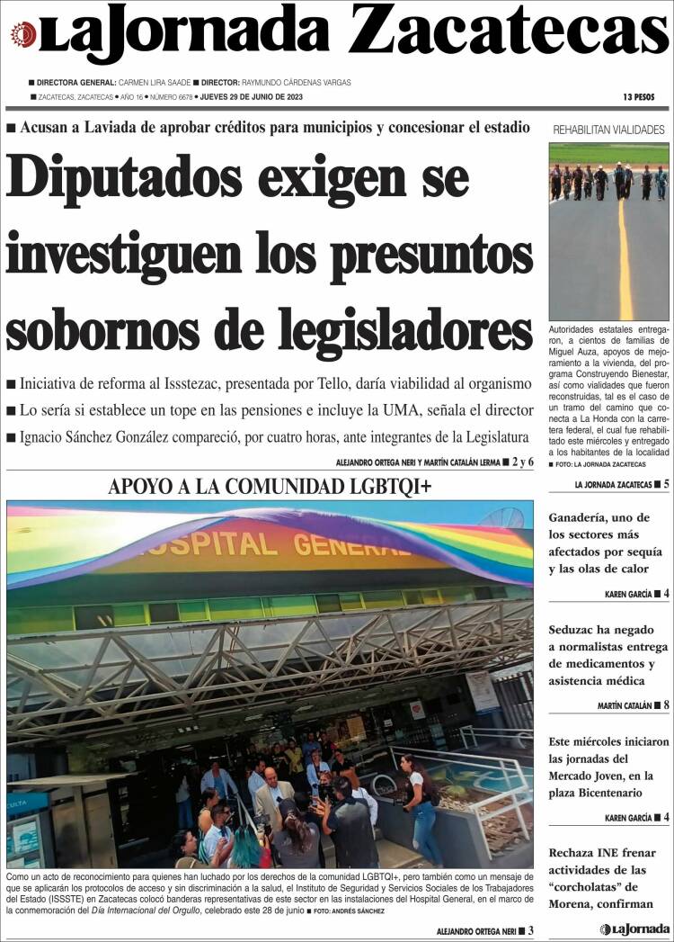 Portada de Jornada de Zacatecas (México)