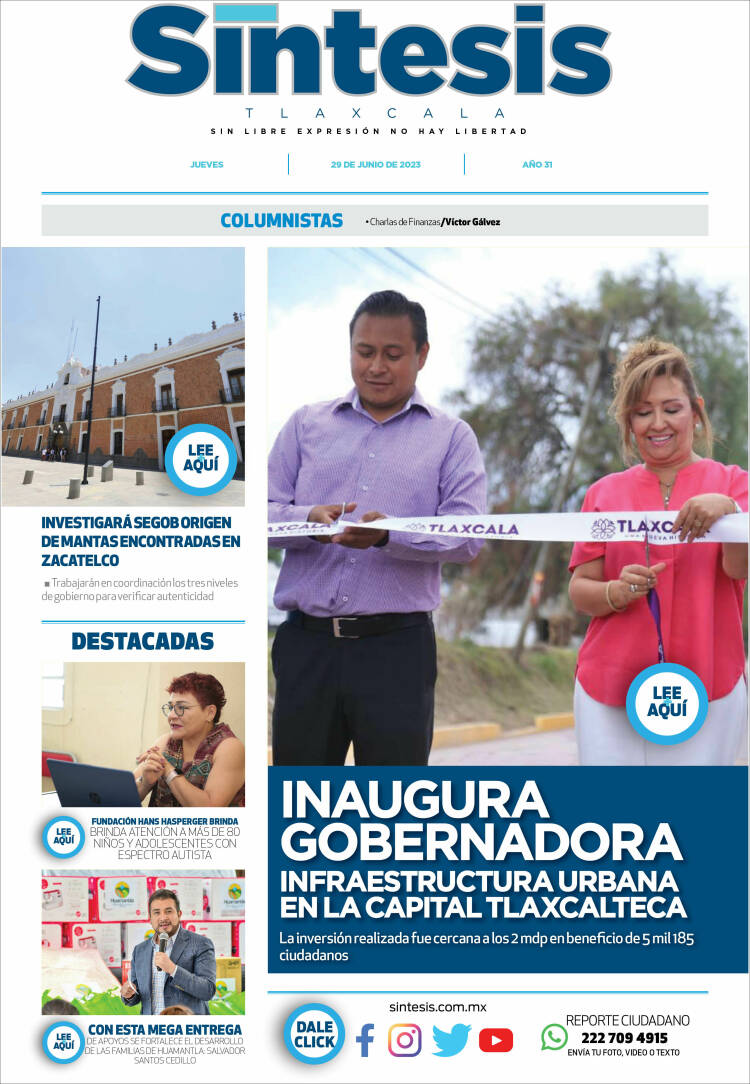 Portada de Síntesis de Tlaxcala (México)