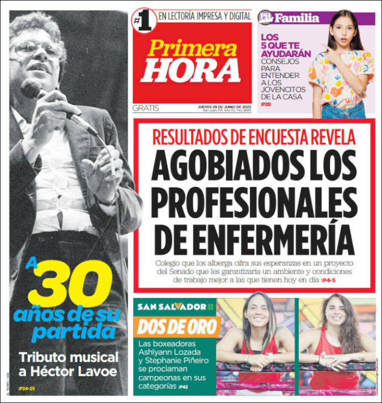 Portada de Primera Hora (Puerto Rico)