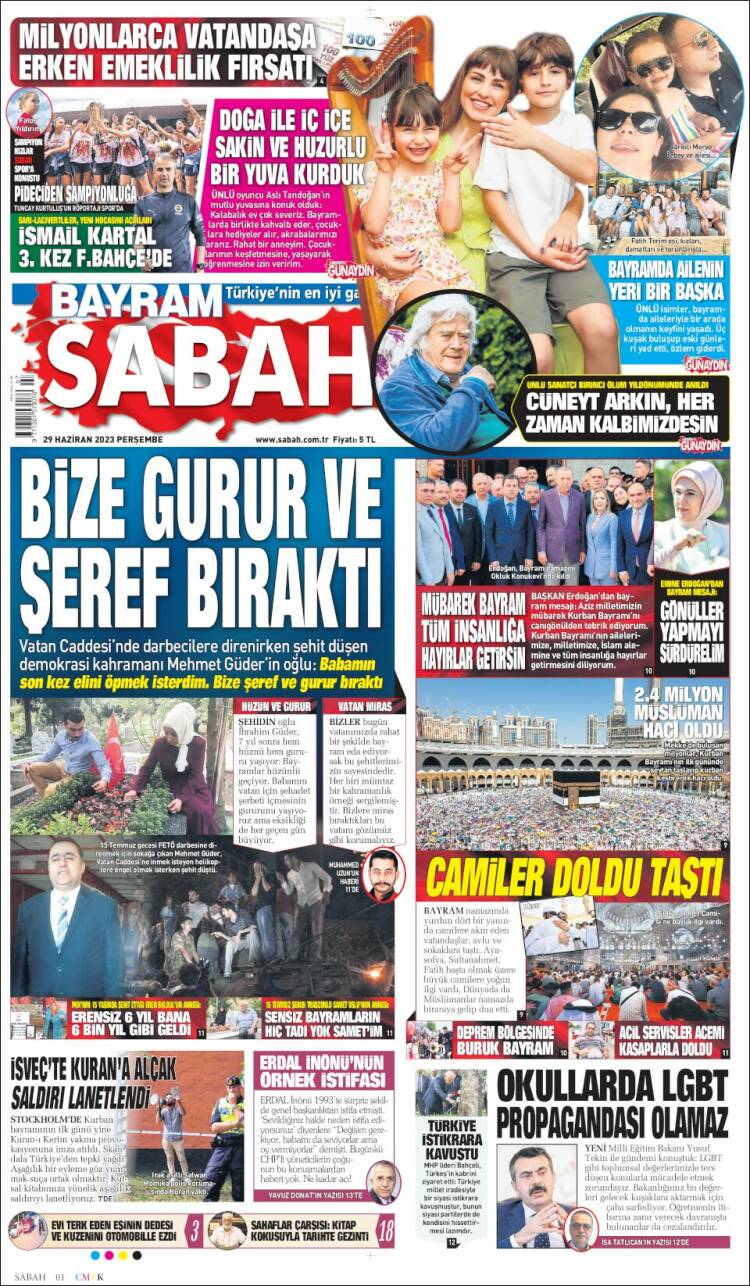 Portada de Sabah (Turqu&iacute;a)