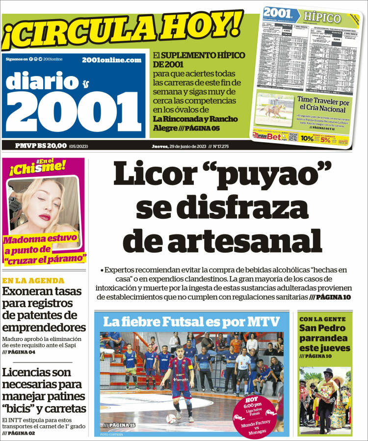 Portada de 2001 - Dosmiluno (Venezuela)