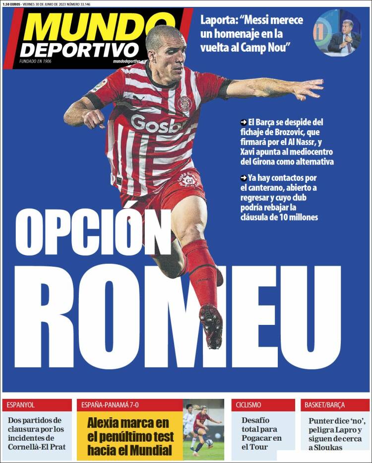 Periódico El Mundo Deportivo (España). Periódicos de España. Edición de viernes, de junio 2023. Kiosko.net
