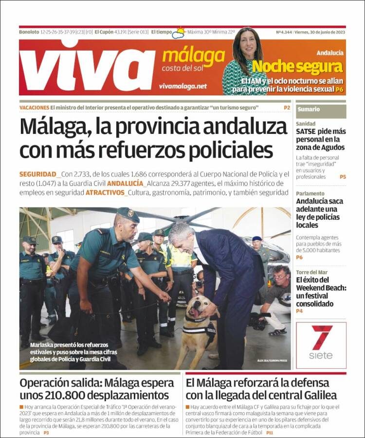 Portada de Viva Málaga (España)