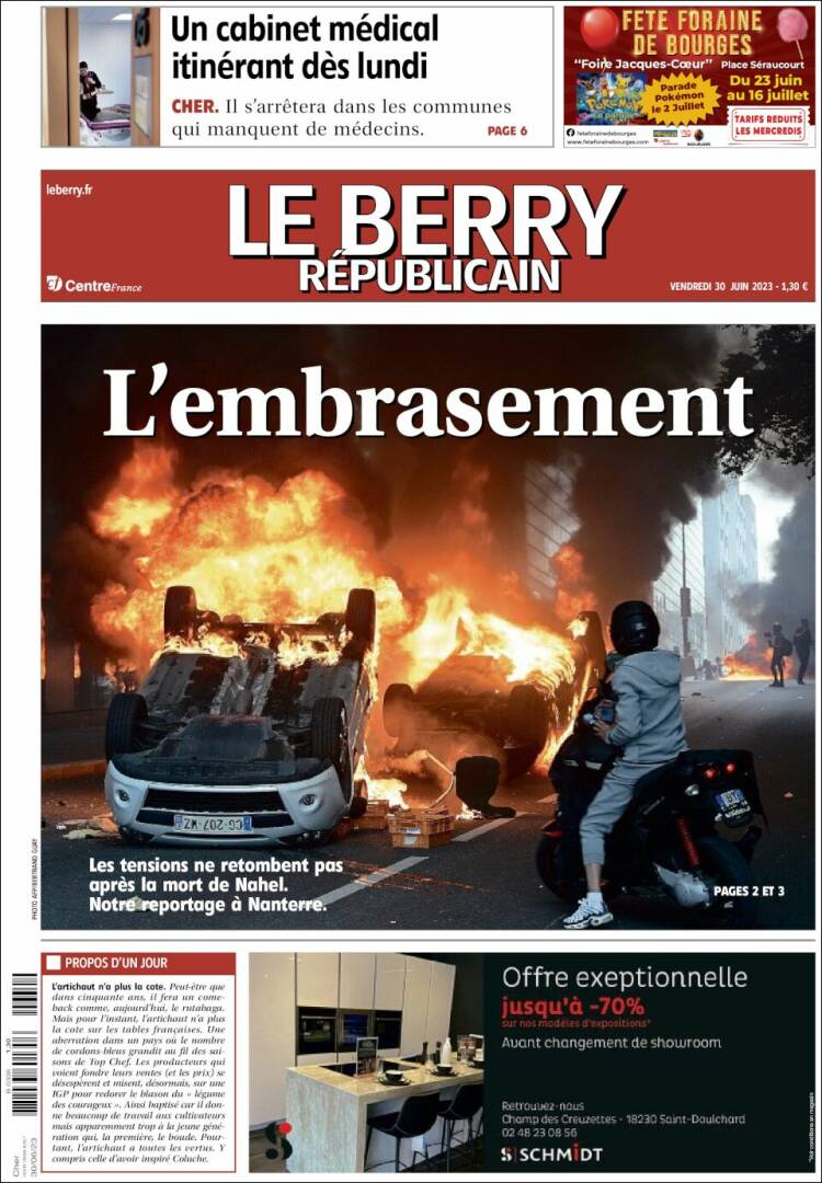 Portada de Berry Republicain (Francia)