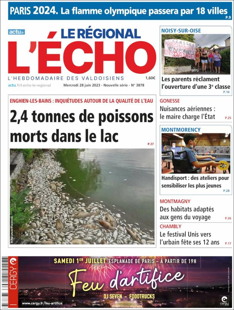 Portada de L'Echo de la Haute-Vienne (Francia)