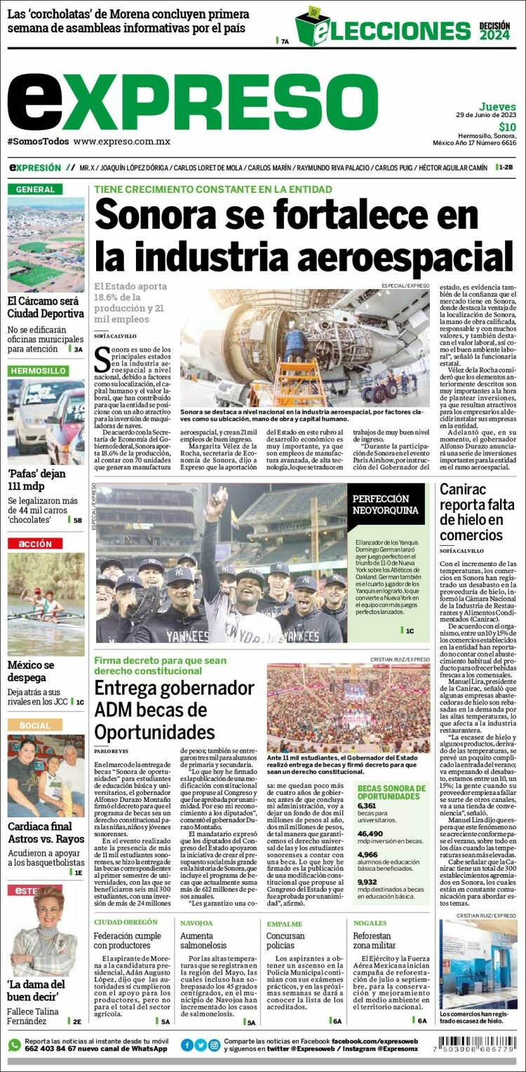 Portada de Expreso (México)