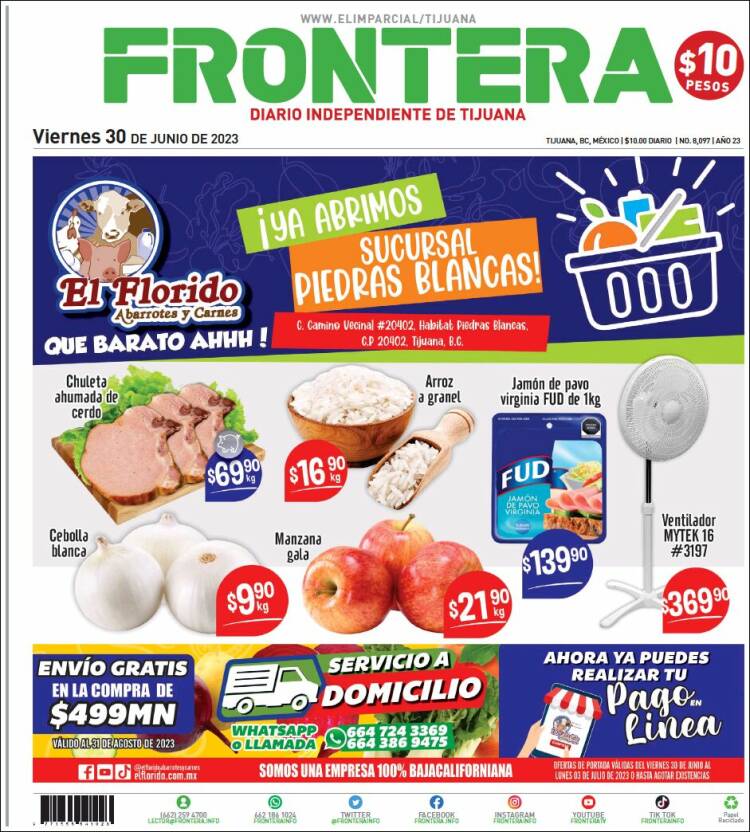 Portada de Frontera (México)