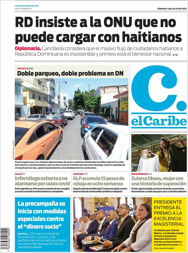Portada de El Caribe (R. Dominicaine)