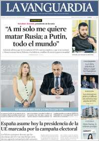 Portada de La Vanguardia (España)