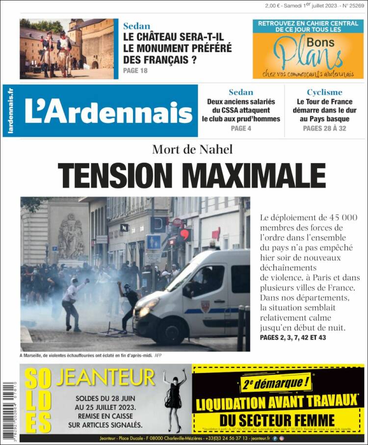 Portada de L'Ardenais (Francia)