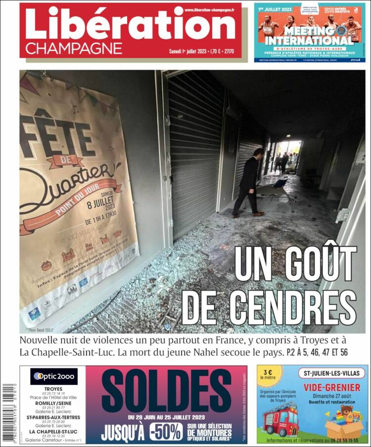 Portada de Libération Champagne (Francia)