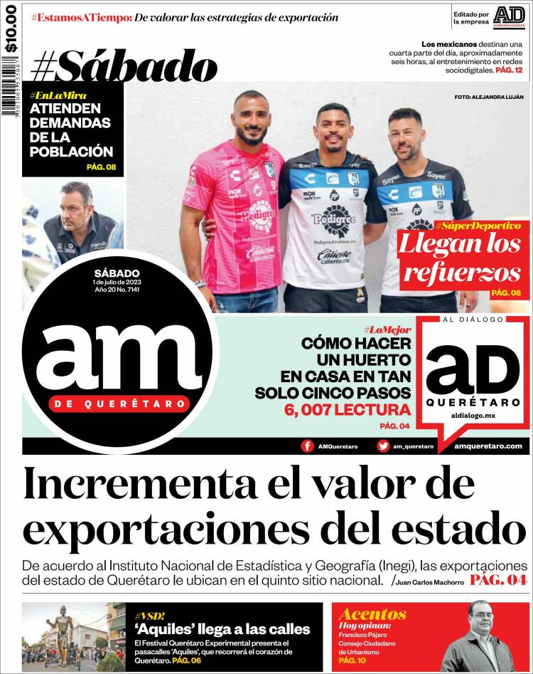 Portada de A.M. Querétaro (M&eacute;xico)