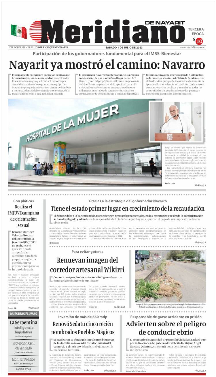 Portada de Meridiano (M&eacute;xico)