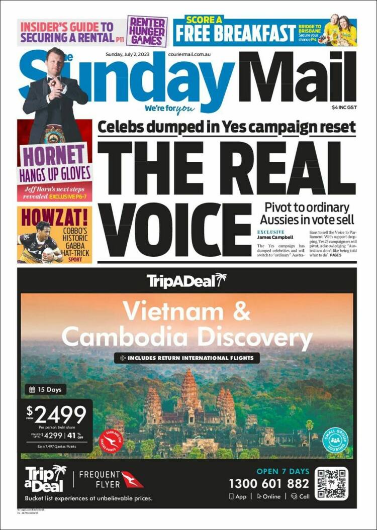 Portada de The Courier-Mail (Australie)