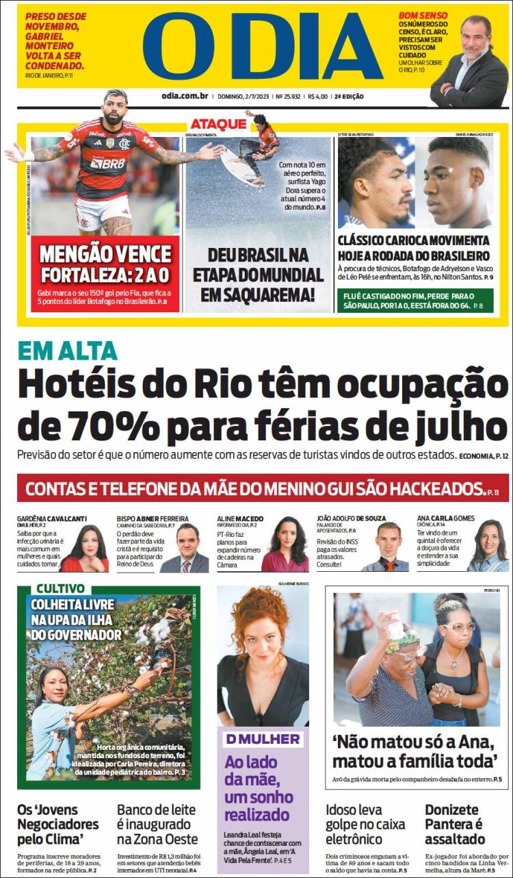 Portada de O Dia (Brasil)