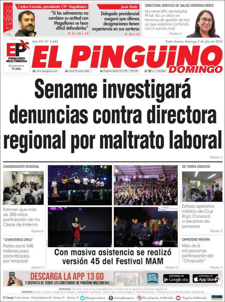 Portada de El Pingüino (Chile)