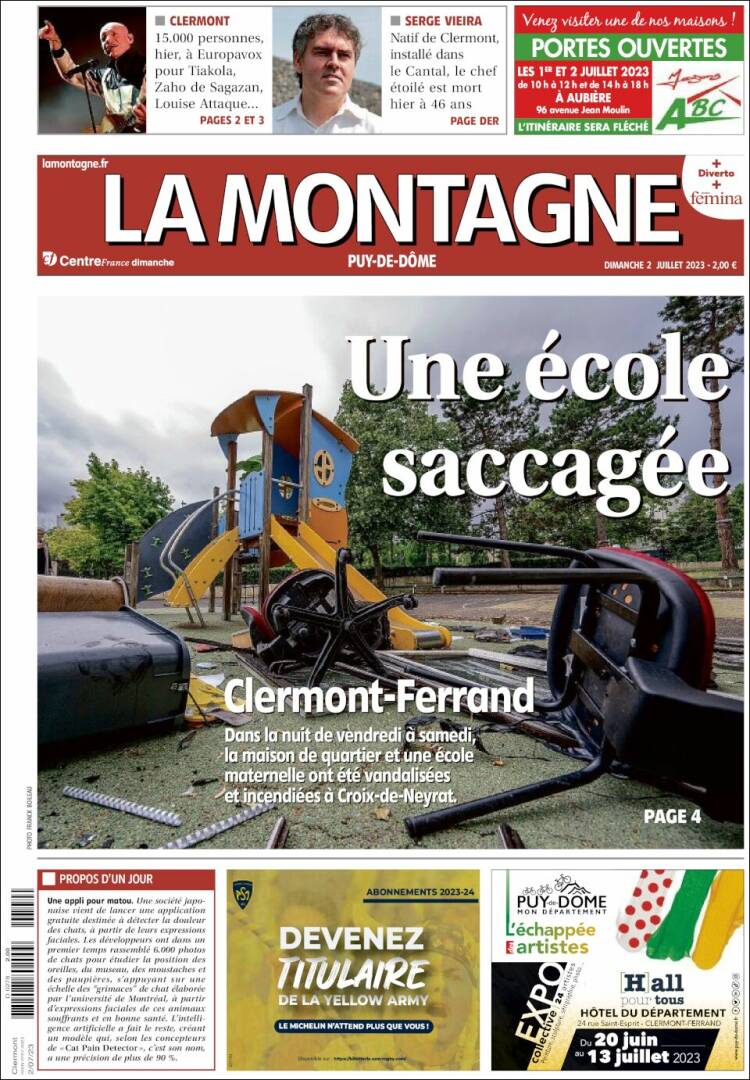 Portada de La Montagne (Francia)