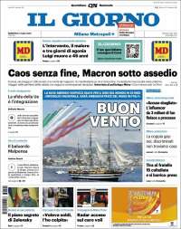 Portada de Il Giorno (Italia)