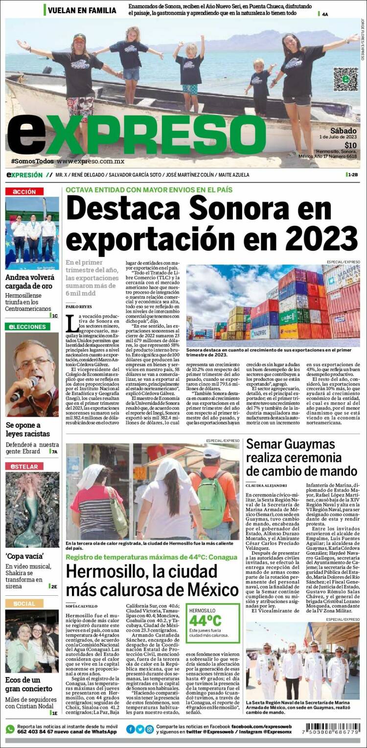 Portada de Expreso (México)