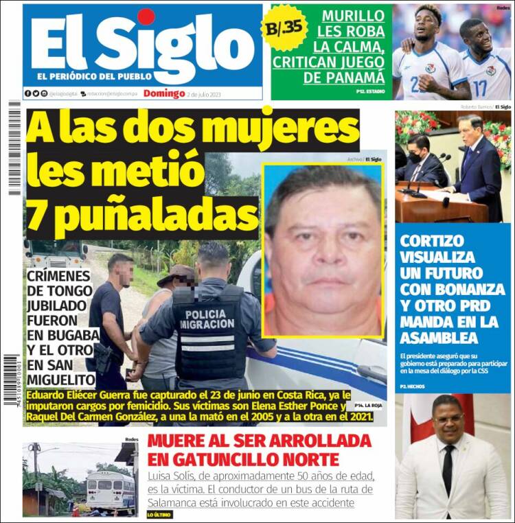 Portada de El Siglo (Panam&aacute;)