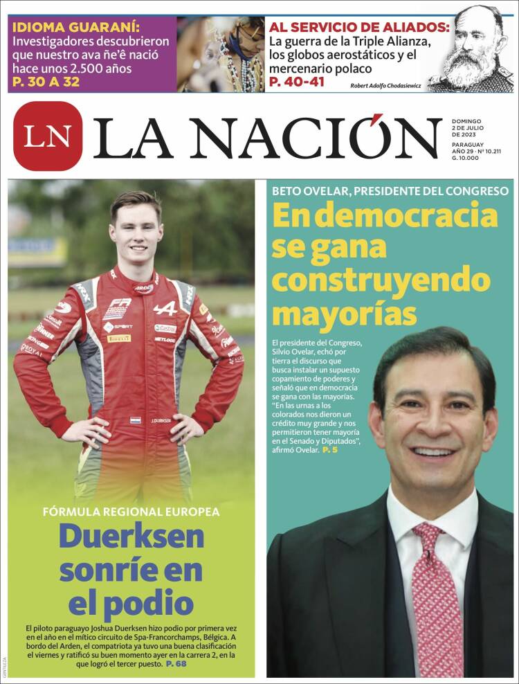 Portada de La Nación (Paraguay)