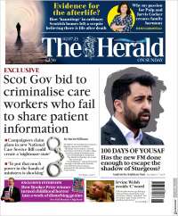 Portada de The Herald (Reino Unido)