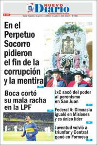 Portada de Nuevo Diario de Salta (Argentina)