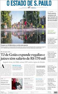 Portada de O Estado de São Paulo (Brasil)