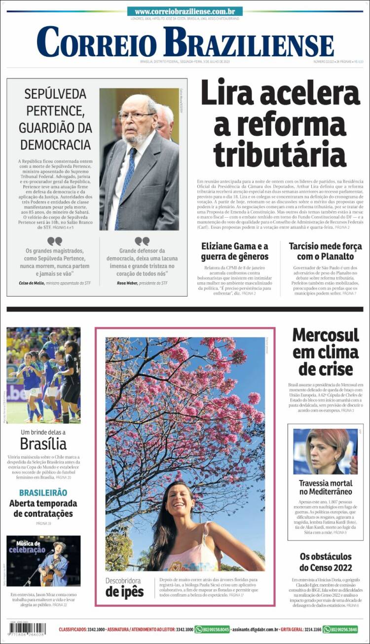Portada de Correio Braziliense (Brasil)