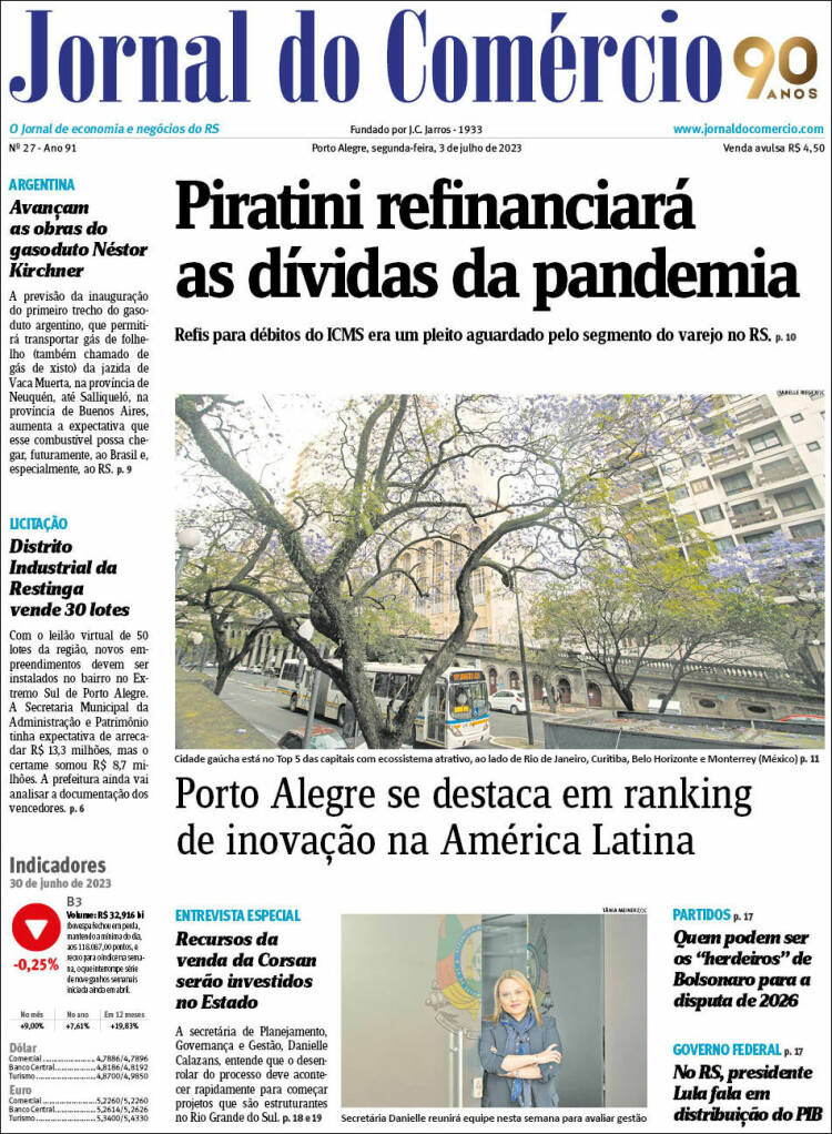 Portada de Jornal do Comércio (Brasil)