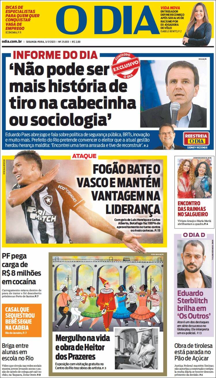 Portada de O Dia (Brasil)