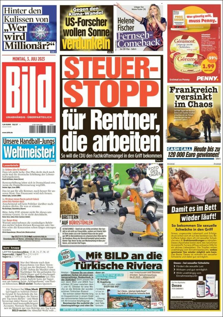 Portada de Bild (Alemania)