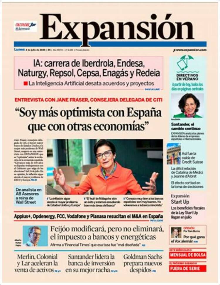 Portada de Expansión (Espa&ntilde;a)