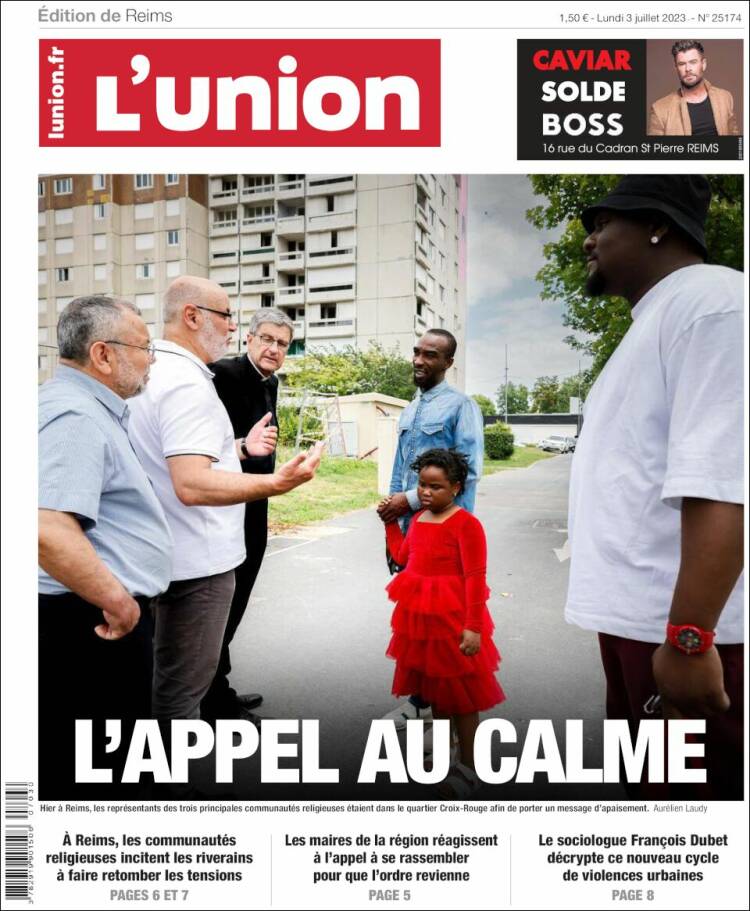 Portada de L'Union (Francia)