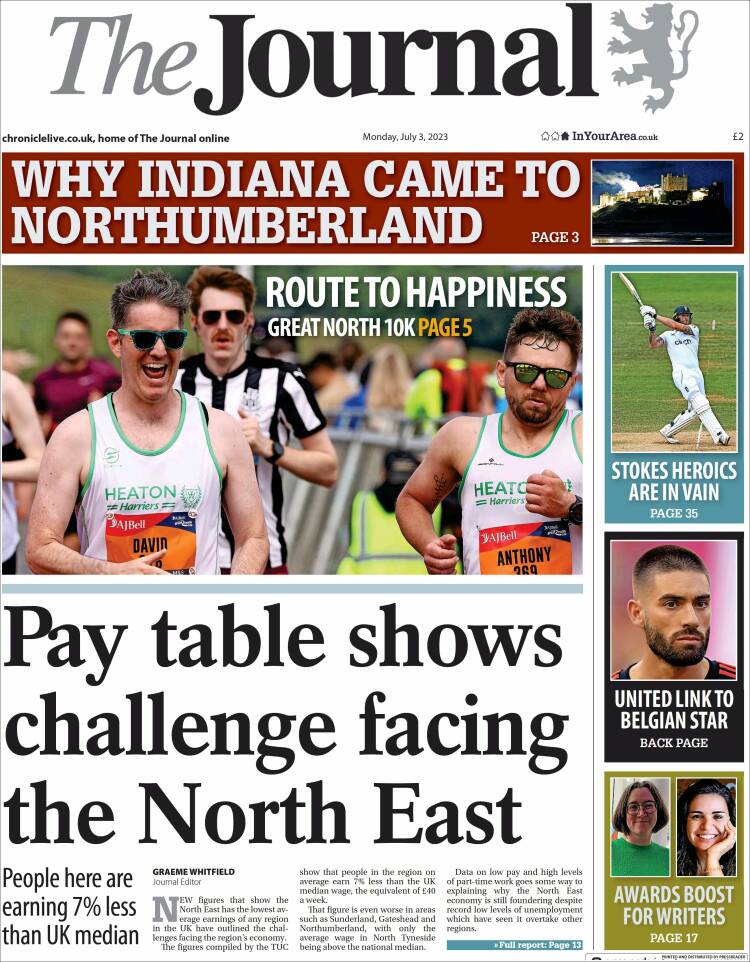 Portada de The Journal (Reino Unido)