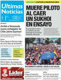 Portada de Últimas Noticias (Venezuela)